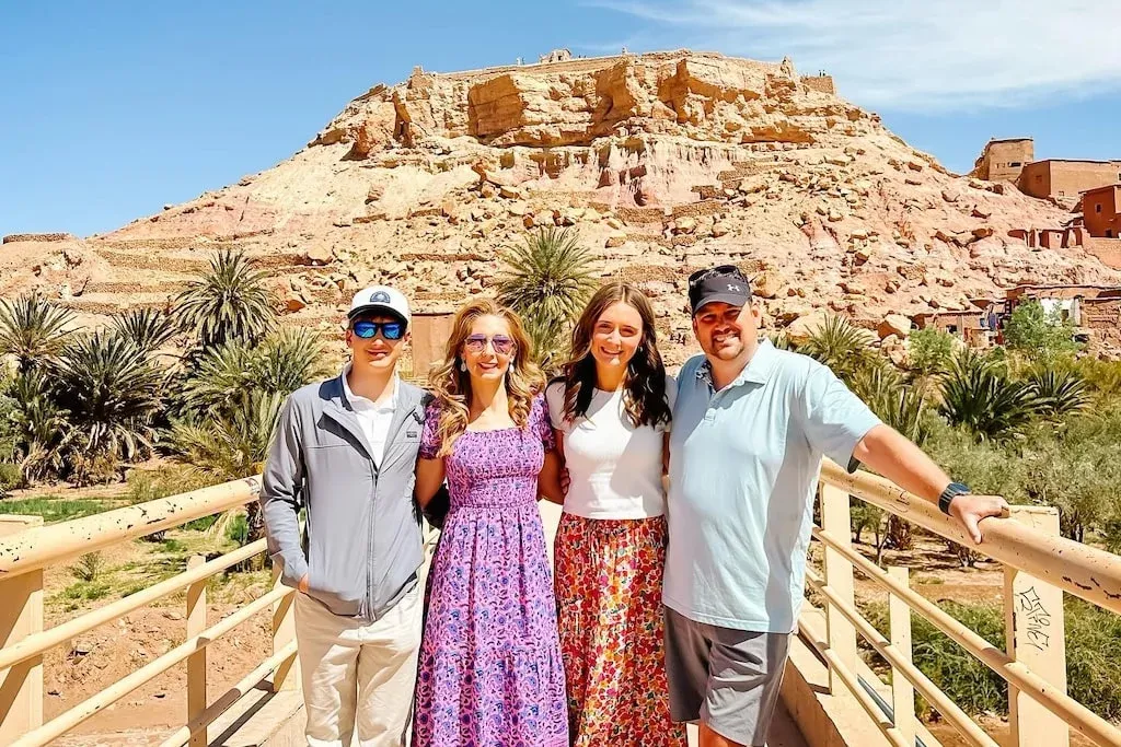 Visitors in morocco with family