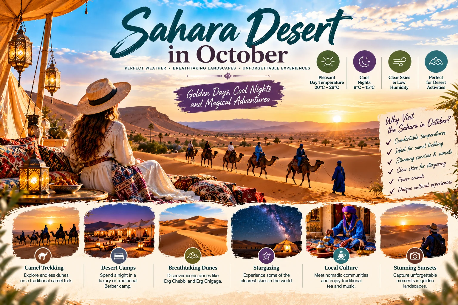 Desert camp accommodation in the Moroccan Sahara